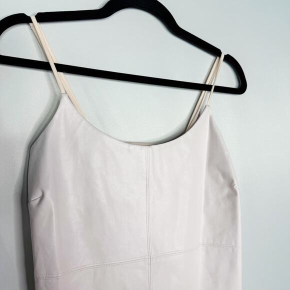 David Lerner Womens Small Light Pink Faux Leather Camisole Tank Top Mixed Media - Picture 4 of 8